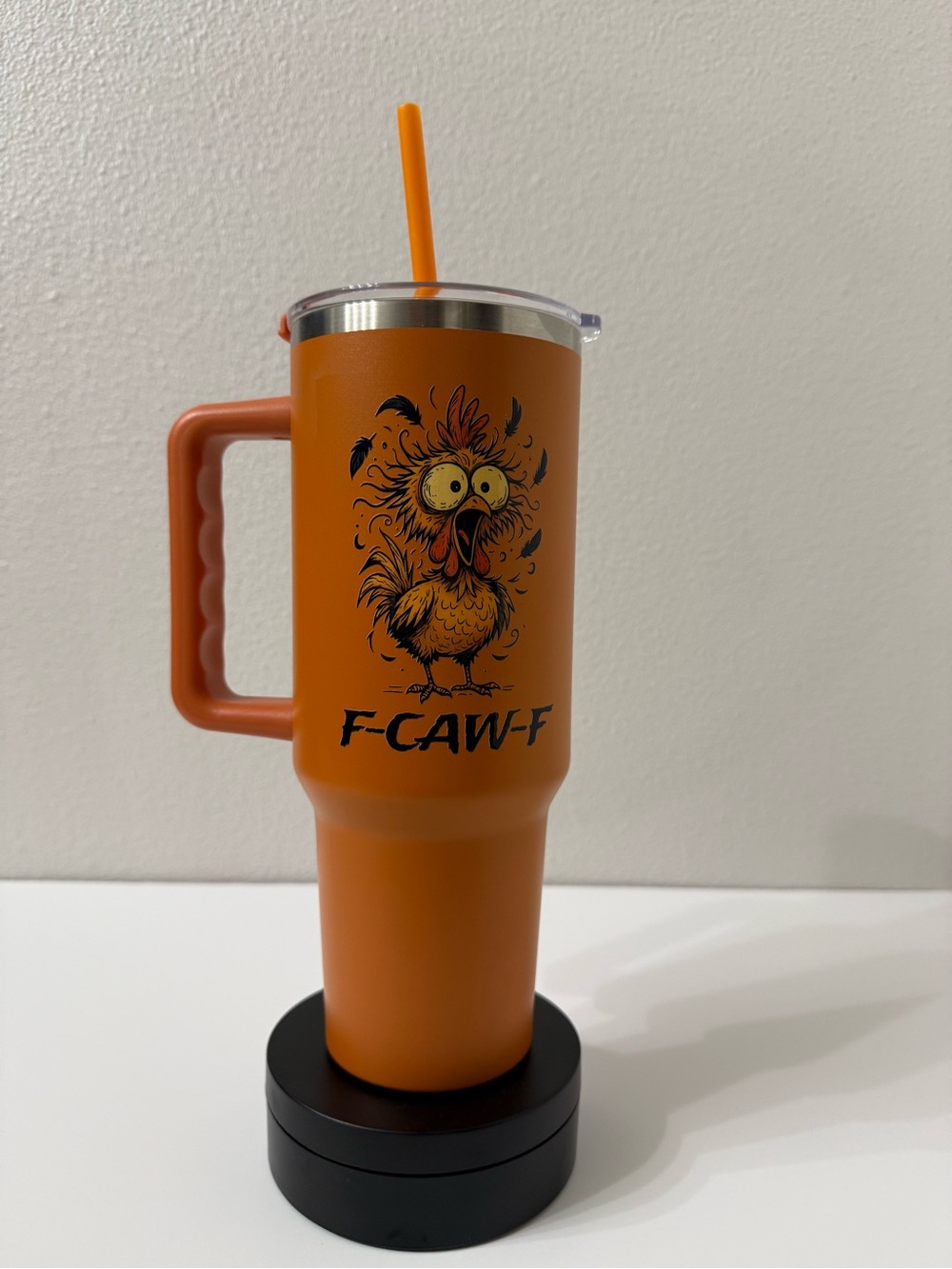 F Caw F 40oz Stainless Steel Tumbler | UV DTF | NWT